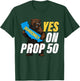 Vintage Yes on Prop 50 American Flag Patriotic Women T-Shirt - T-Shirt | Forest