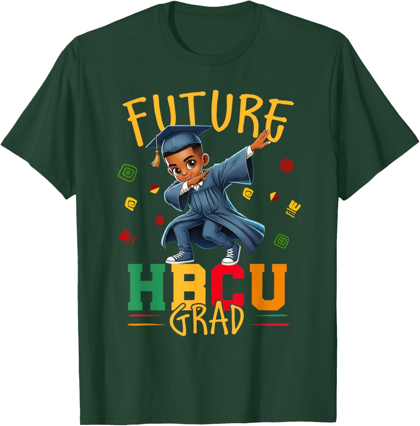 Future HBCU Grad Black History Month Graduation Boys Kids T-Shirt - T-Shirt | Forest