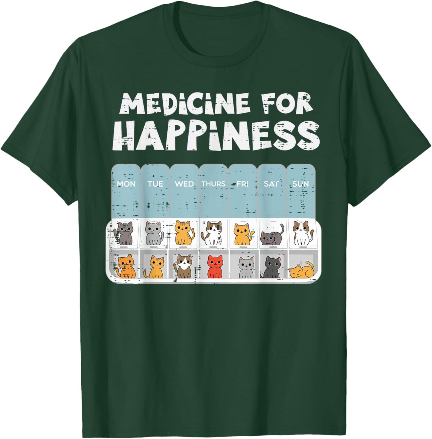 Cats Medicine for Happiness Cute Kittens Women Girls Kids T-Shirt - T-Shirt | Forest