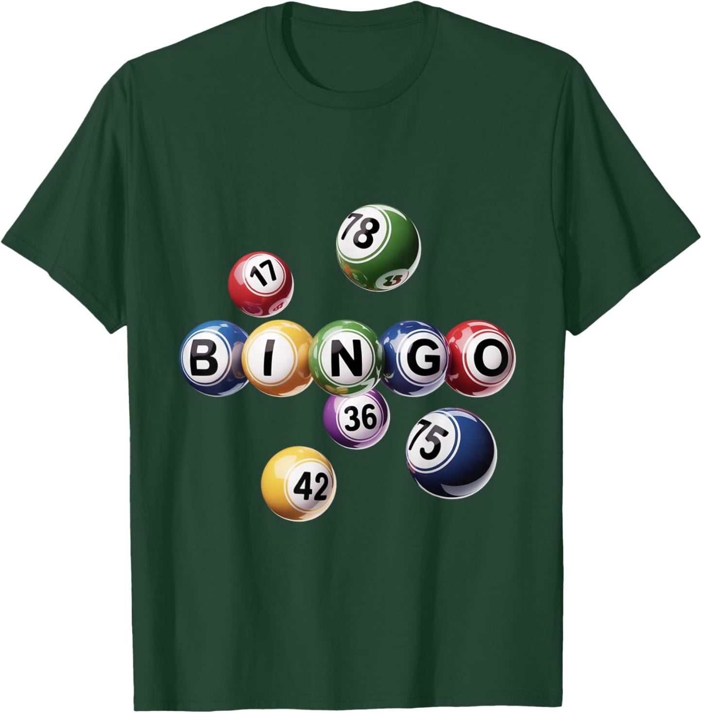 Classic Color Bingo Balls Arrangement T-Shirt - T-Shirt | Forest