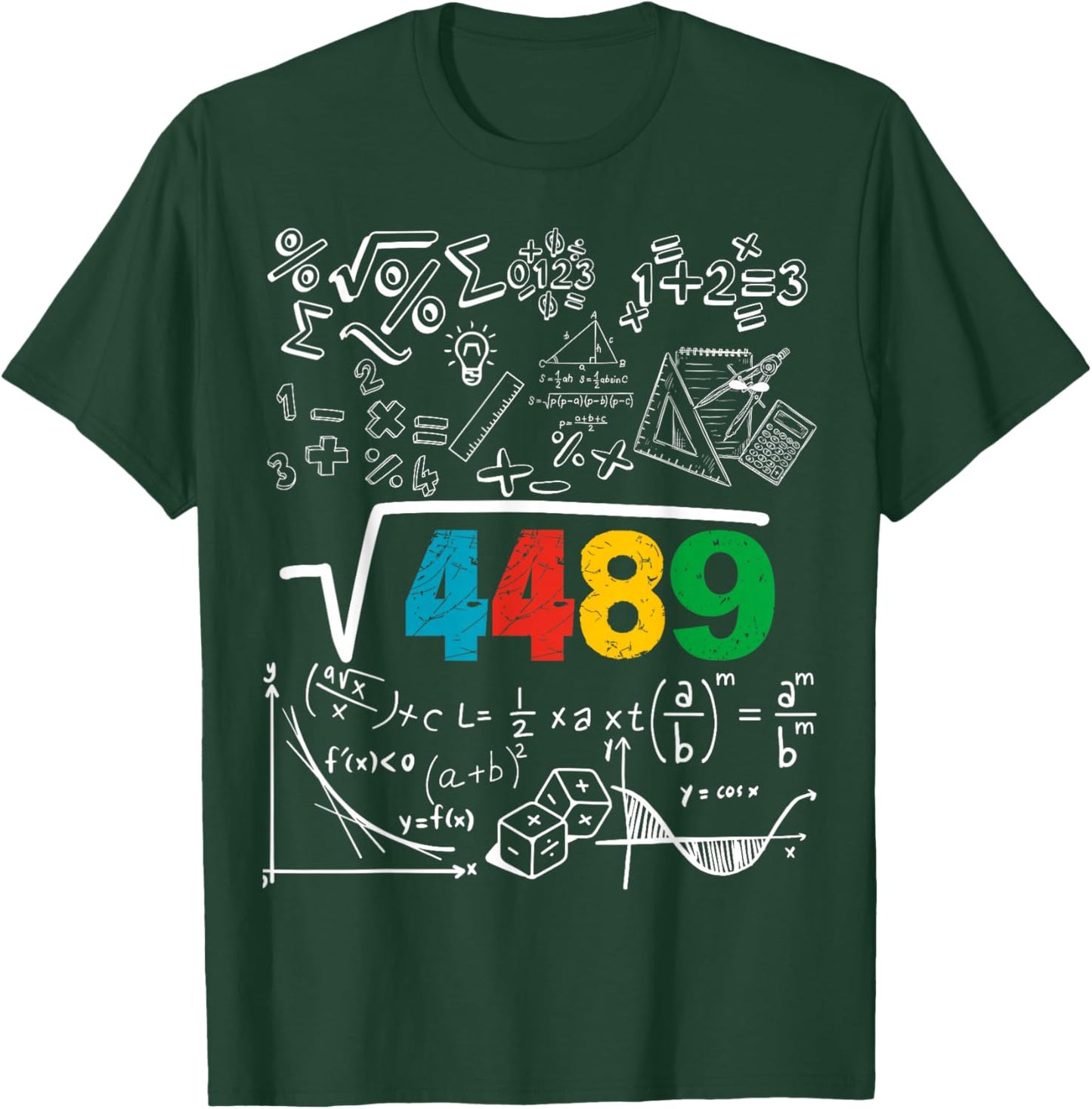 67 Meme Square Root 4489 Slang Six Seven Math Teacher T-Shirt - T-Shirt | Forest