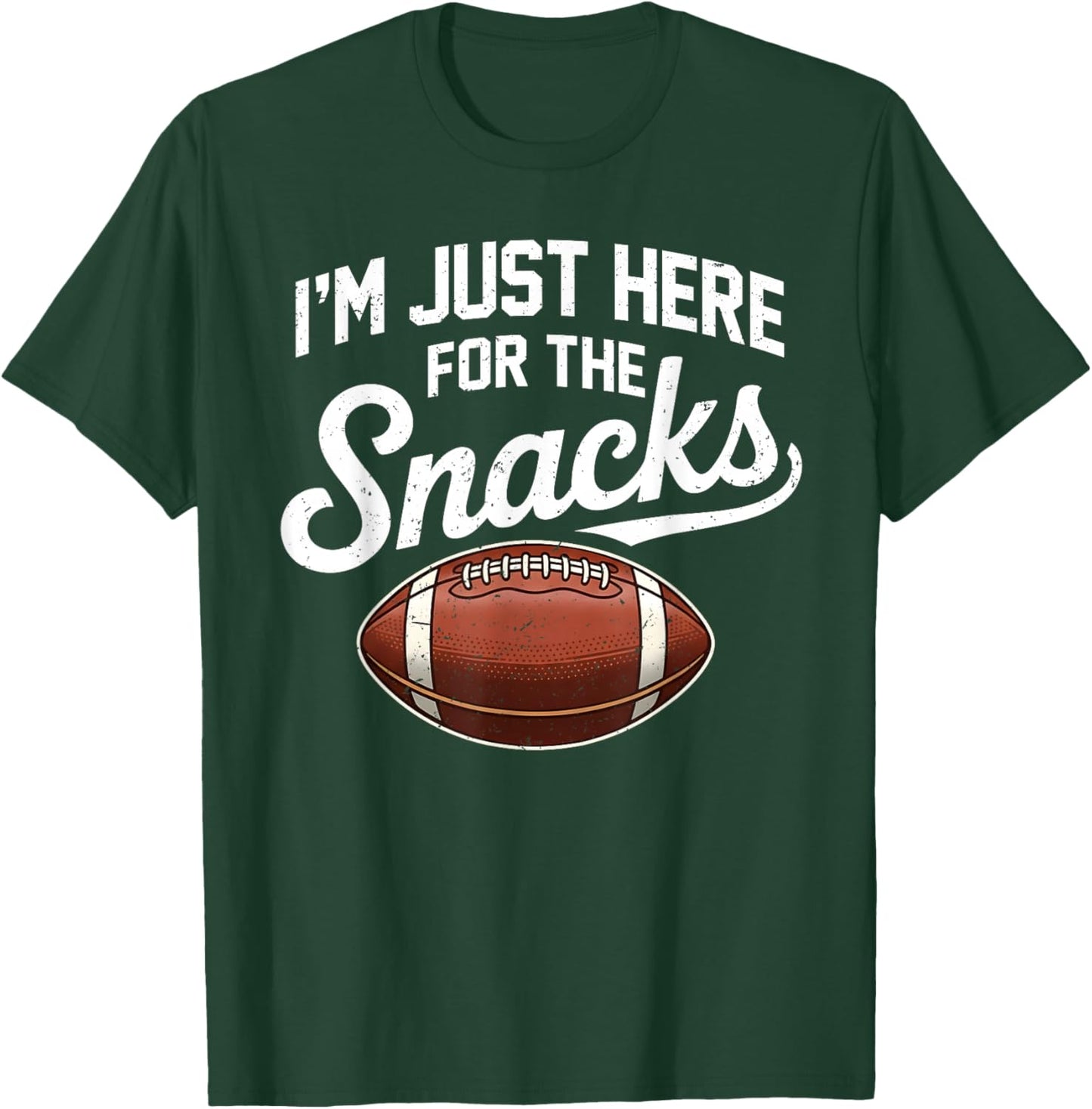 Just Here for The Snacks American Football Funny Women Kids T-Shirt - T-Shirt | Forest