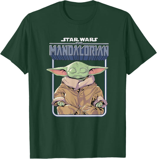 Star Wars The Mandalorian Grogu Zen Meditation Moment T-Shirt - T-Shirt | Forest