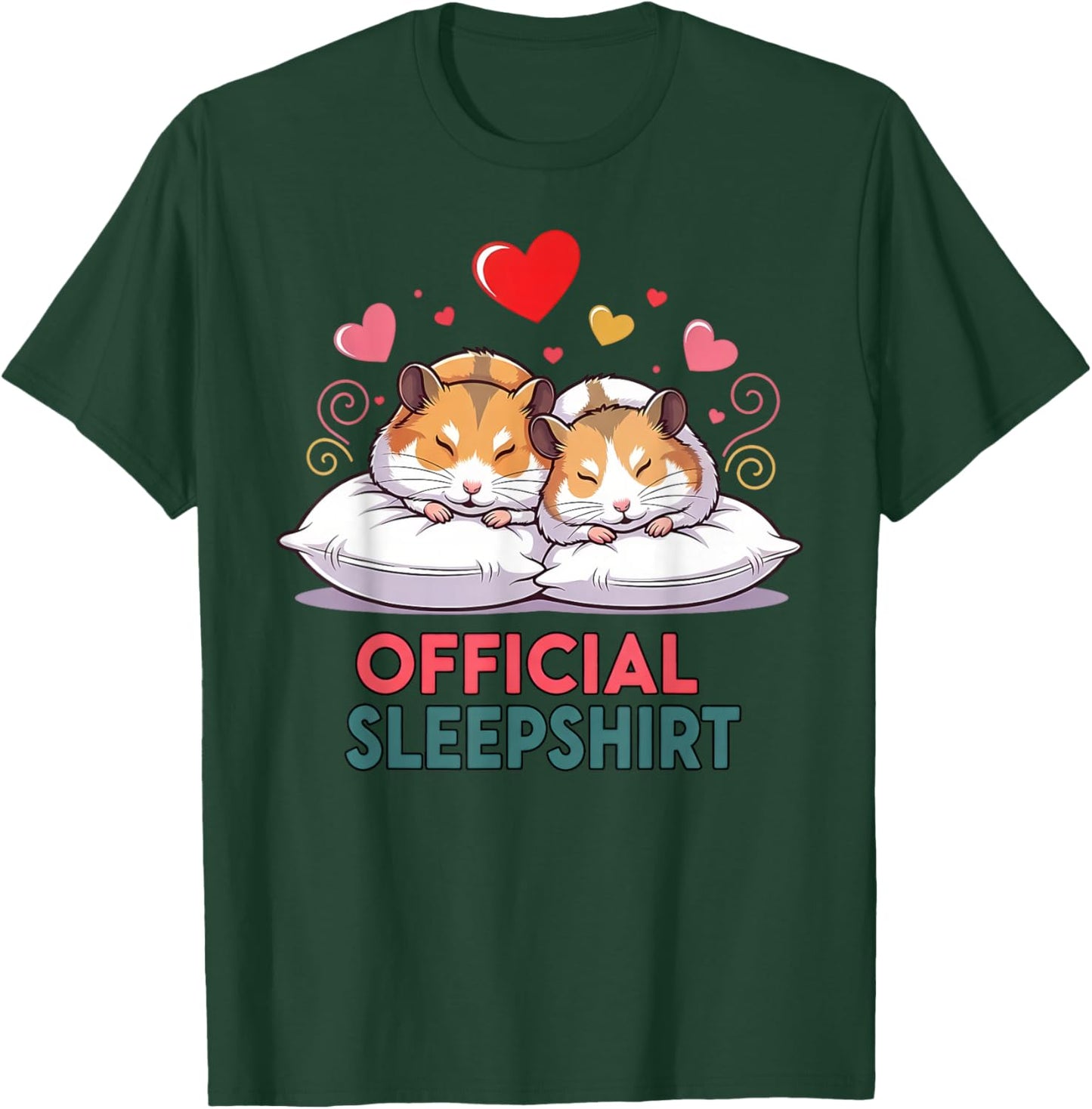 Cozy Sleepshirt Cute Hamster Couples Valentine's Day T-Shirt - T-Shirt | Forest