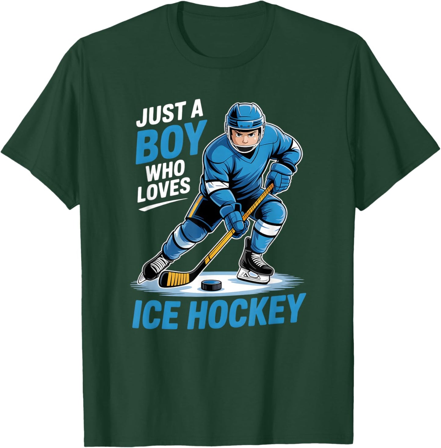 Boys Ice Hockey T-Shirt - T-Shirt | Forest