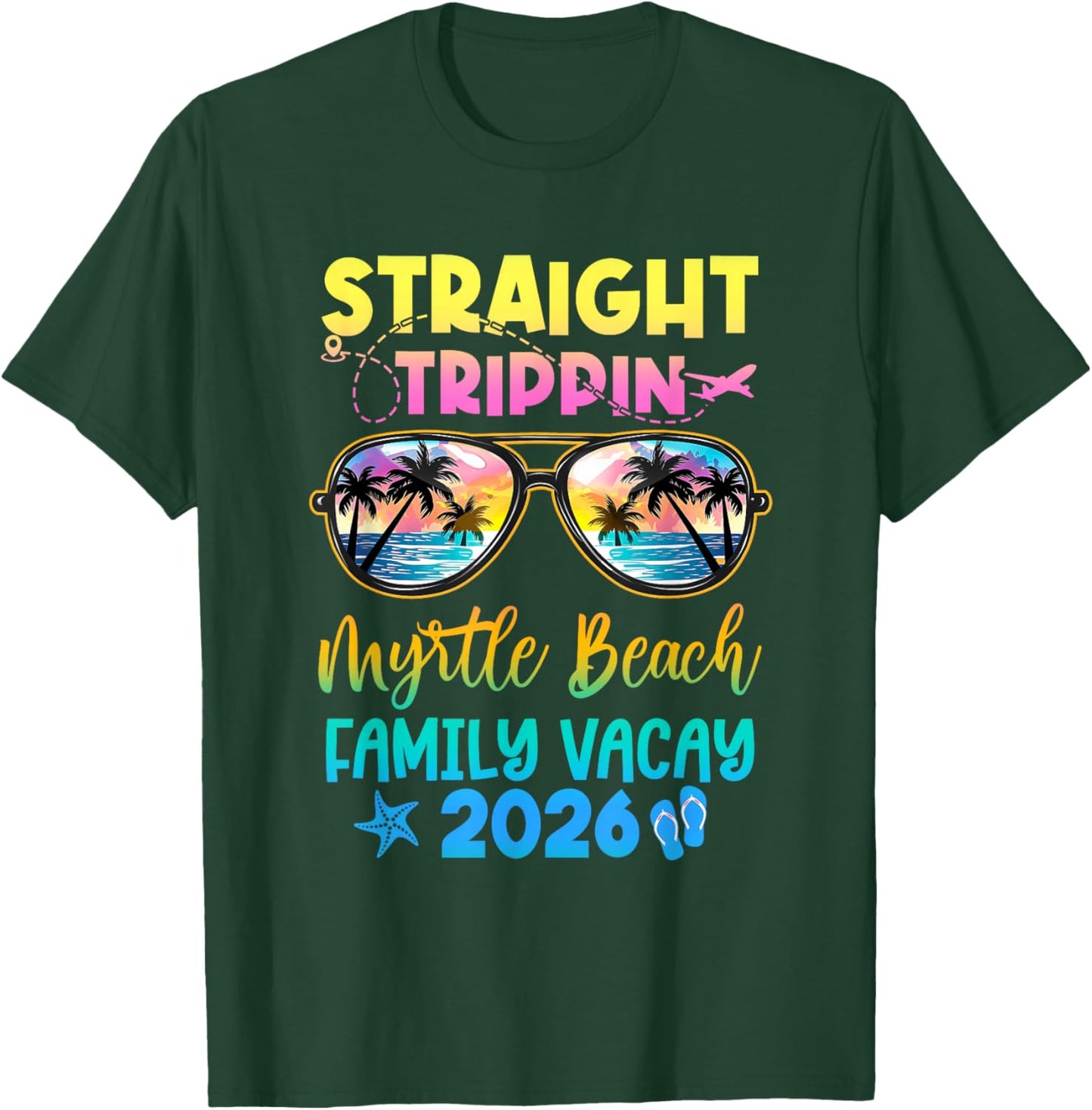 Family Vacation Myrtle Beach 2026 Summer Holiday Matching T-Shirt - T-Shirt | Forest