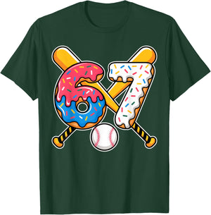 Baseball Drip Number 67 Player 67th Birthday Meme T-Shirt - T-Shirt | Forest