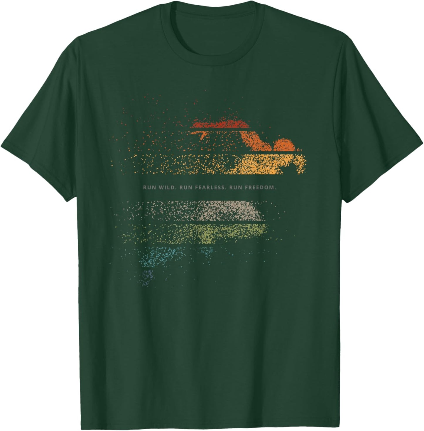 Retro Vintage Sports Runner Runner T-Shirt - T-Shirt | Forest