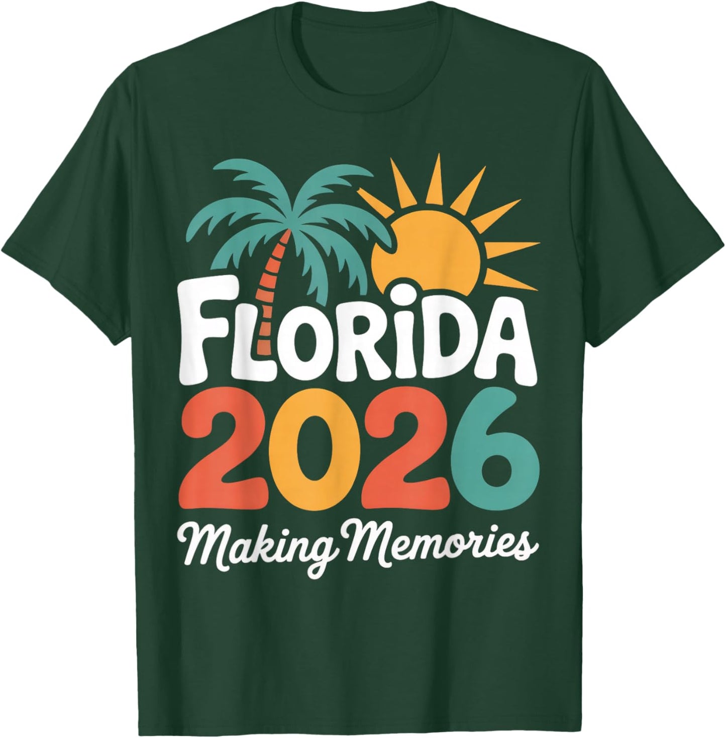 Florida 2026 Family Vacation Trip & Friends Group Souvenirs T-Shirt - T-Shirt | Forest