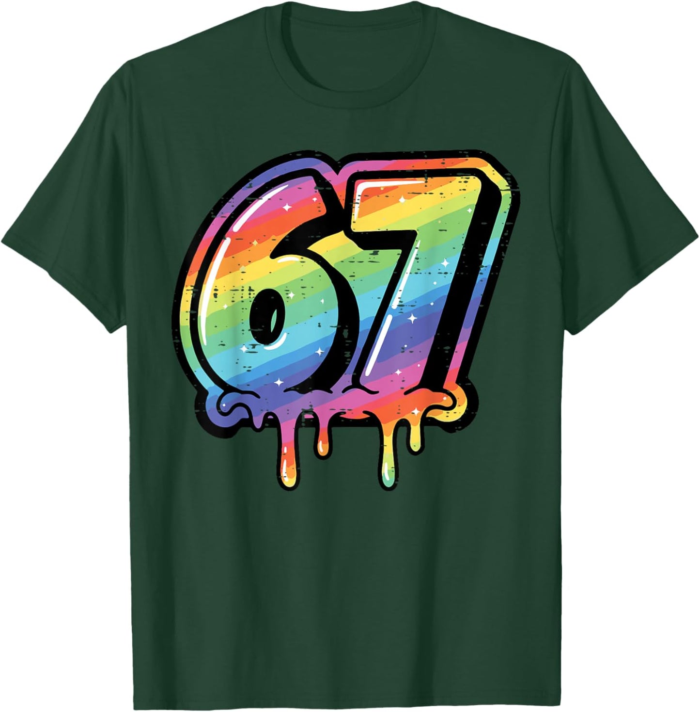 6 7 Meme Number Drip 67 Gen Alpha Slang Kids Boys Youth T-Shirt - T-Shirt | Forest