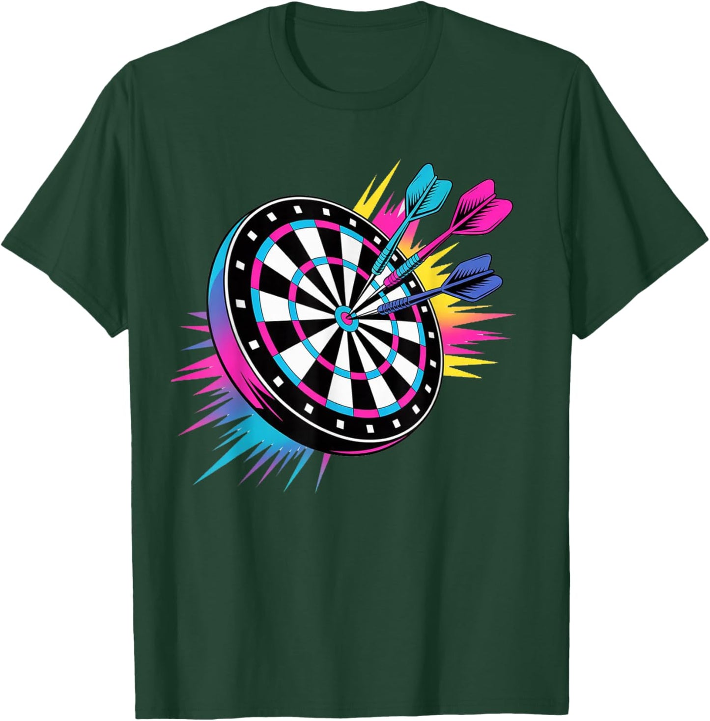 Fan Trikot Team Sport Dart Darts Dartspieler Retro Spruch T-Shirt - T-Shirt | Forest