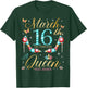 On March 16th A Queen was Born on March 16 Birthday T-Shirt - T-Shirt | Forest