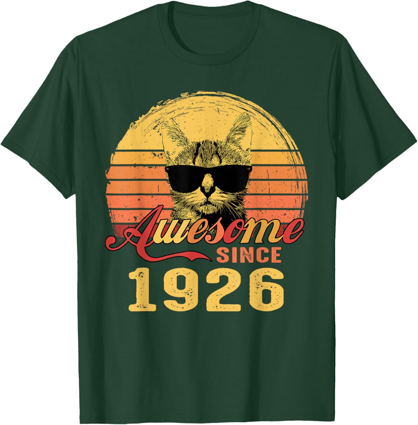 100th Birthday Gift Awesome Since 1926 100 Years Old T-Shirt - T-Shirt | Forest