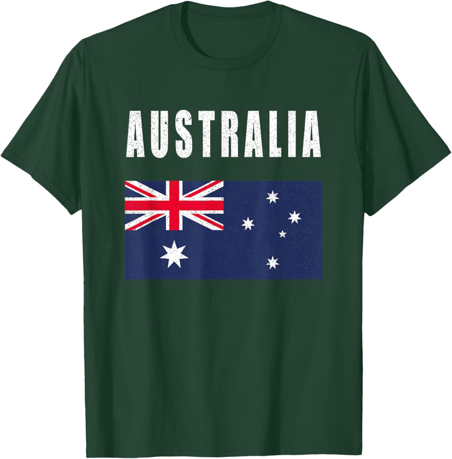 Australian Flag Patriotic Aussie Pride Happy Australia Day T-Shirt - T-Shirt | Forest