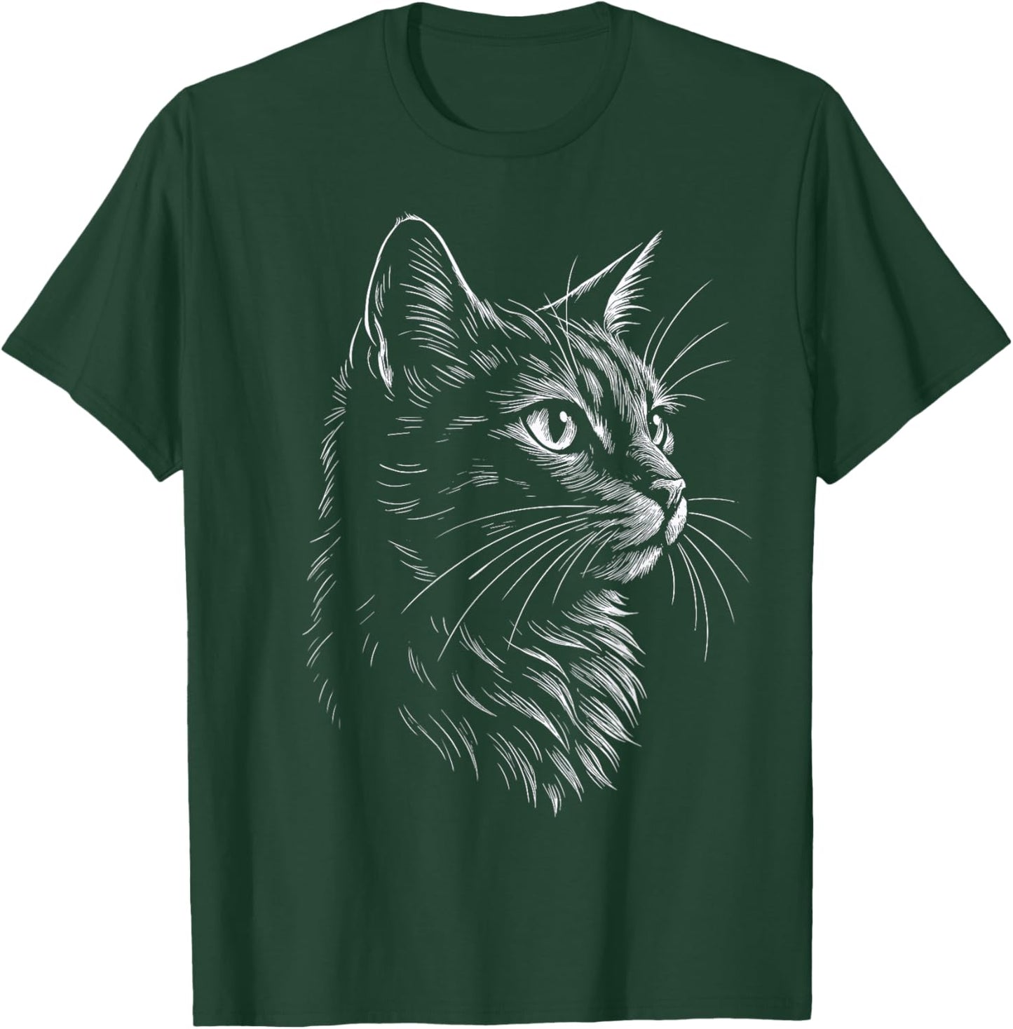 Retro Funny Cat Graphic Women Kids T-Shirt - T-Shirt | Forest