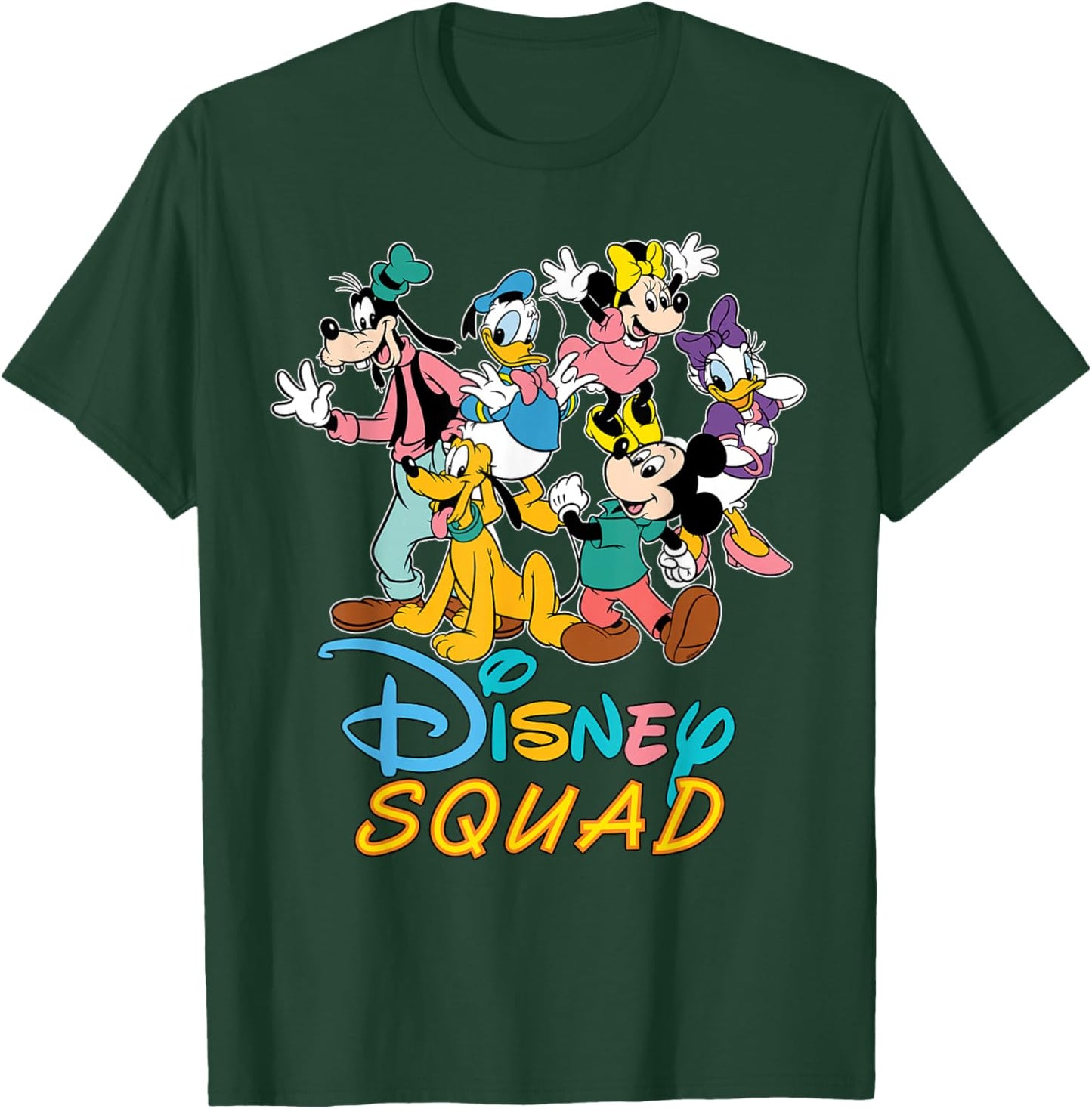 Disney Mickey Mouse & Friends Disney Squad Group Matching T-Shirt - T-Shirt | Forest