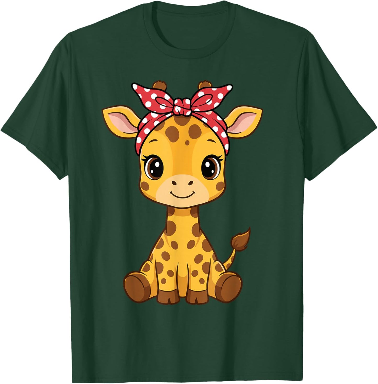 Kawaii Giraffe Pink Bandana Cute Giraffe Lover T-Shirt - T-Shirt | Forest