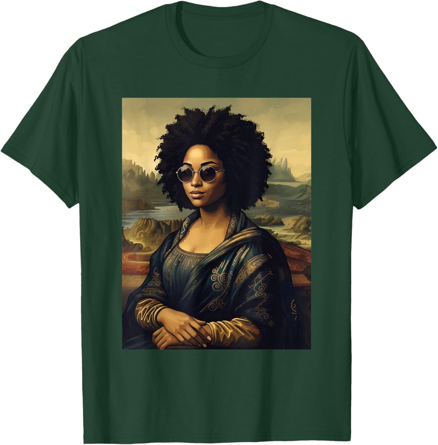 Black Mona Lisa - Black History Month African Roots T-Shirt - T-Shirt | Forest