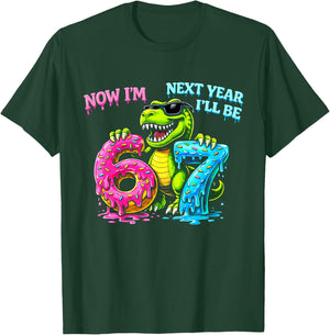 6 Year Old Birthday Boys Kids Now I'm 6 Next Year I'll be 7 T-Shirt - T-Shirt | Forest
