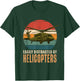 Funny Easily Distracted by Blackhawk Helicopter Retro Gift T-Shirt - T-Shirt | Forest