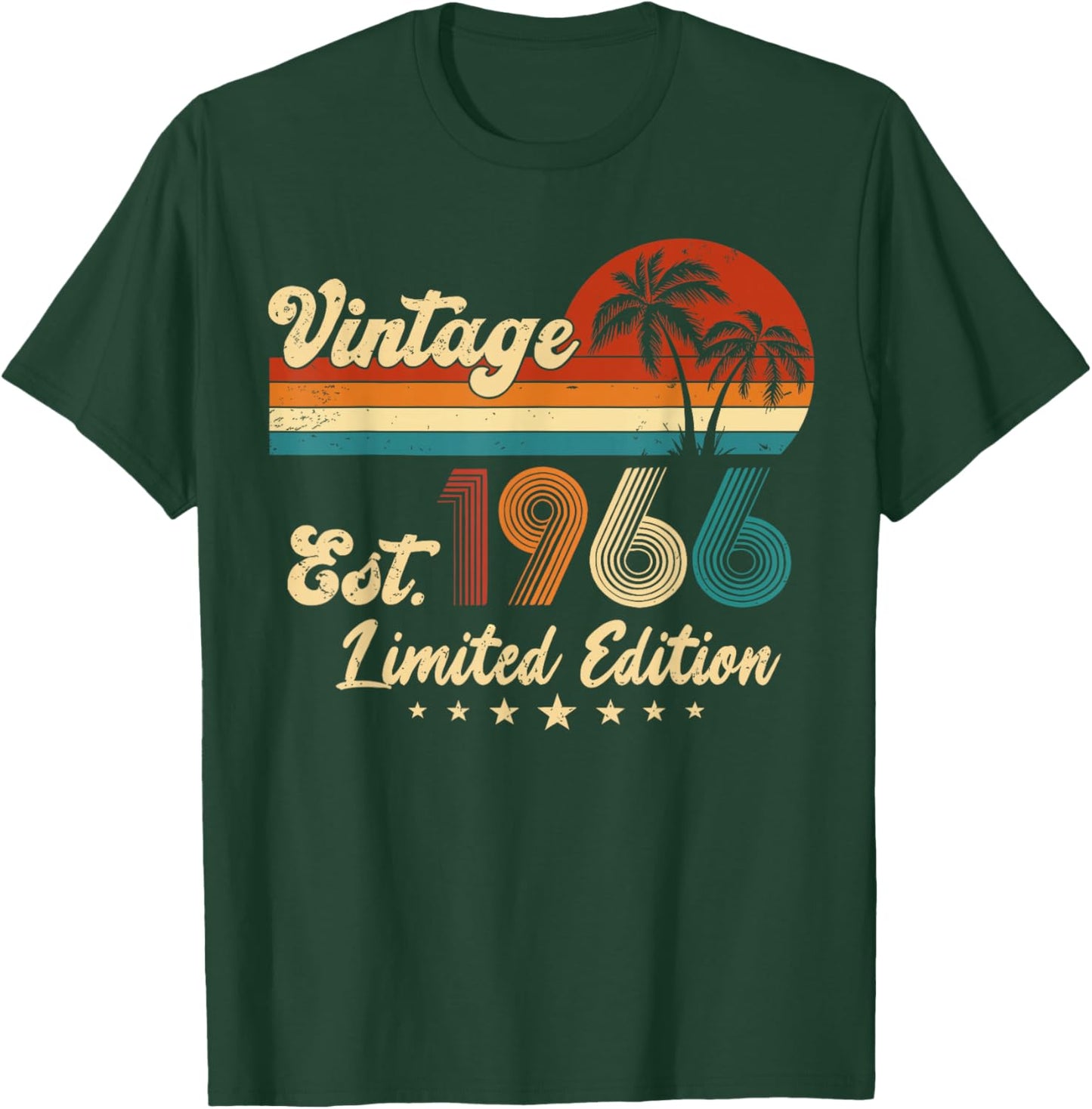 Vintage 1966 Limited Edition 50-Year-Old 60th Birthday 2026 T-Shirt - T-Shirt | Forest