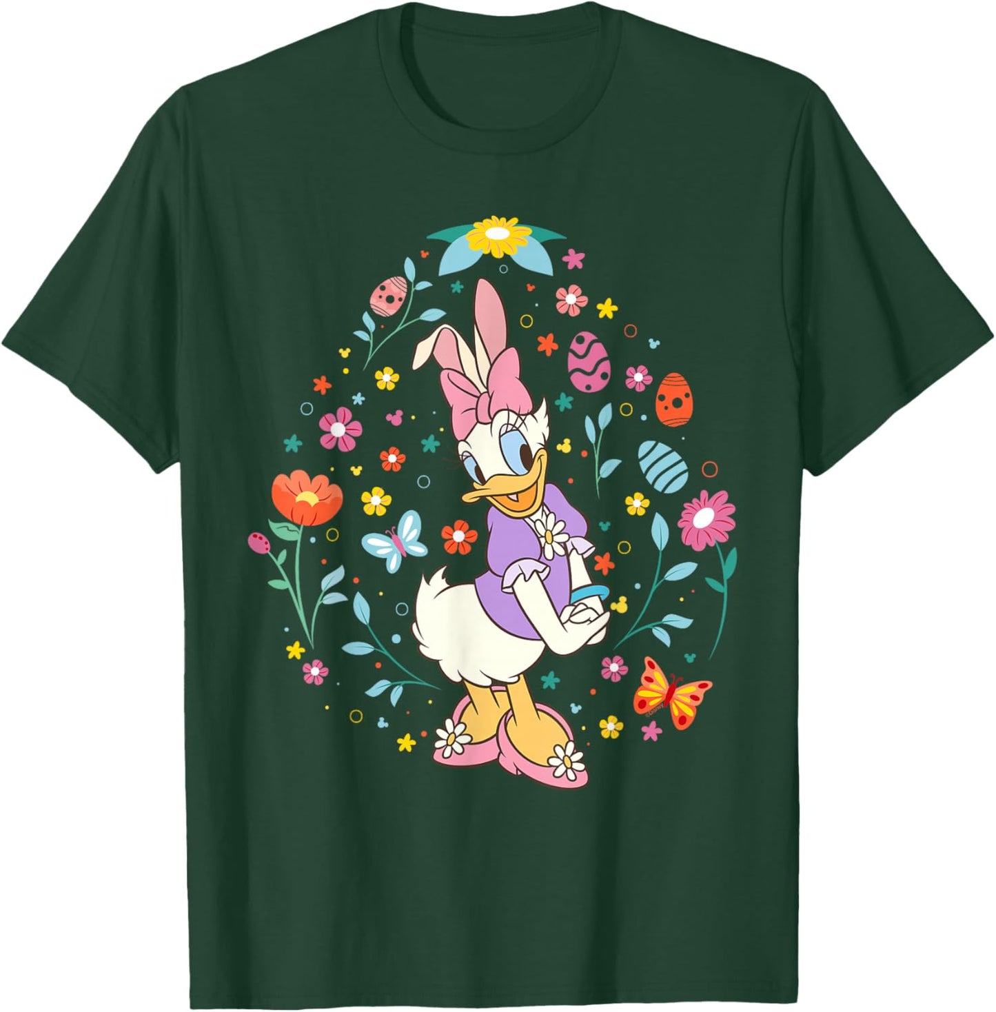 Disney Daisy Duck with Bunny Ears and Easter Egg Spring T-Shirt - T-Shirt | Forest