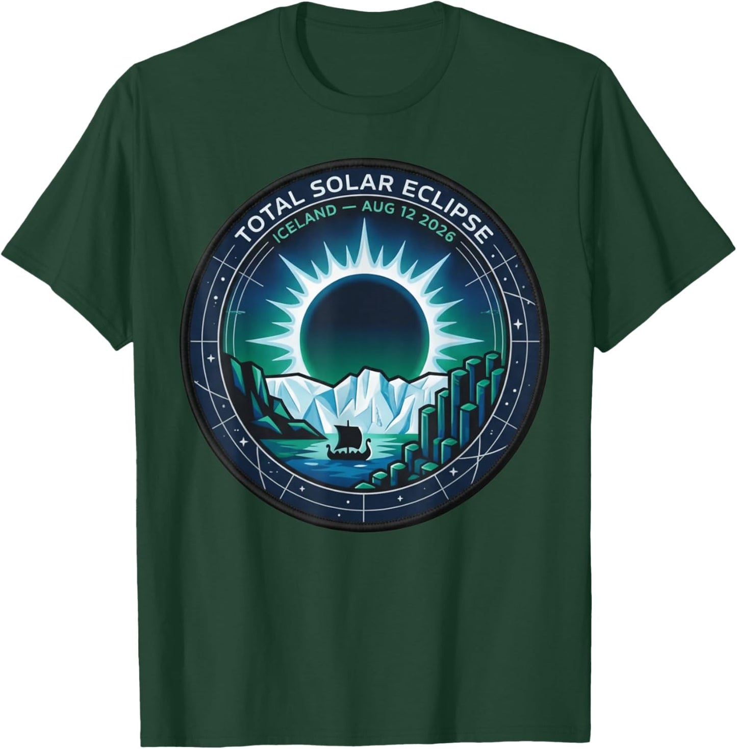 Total Solar Eclipse 2026 Iceland - Totality Chaser Science T-Shirt - T-Shirt | Forest