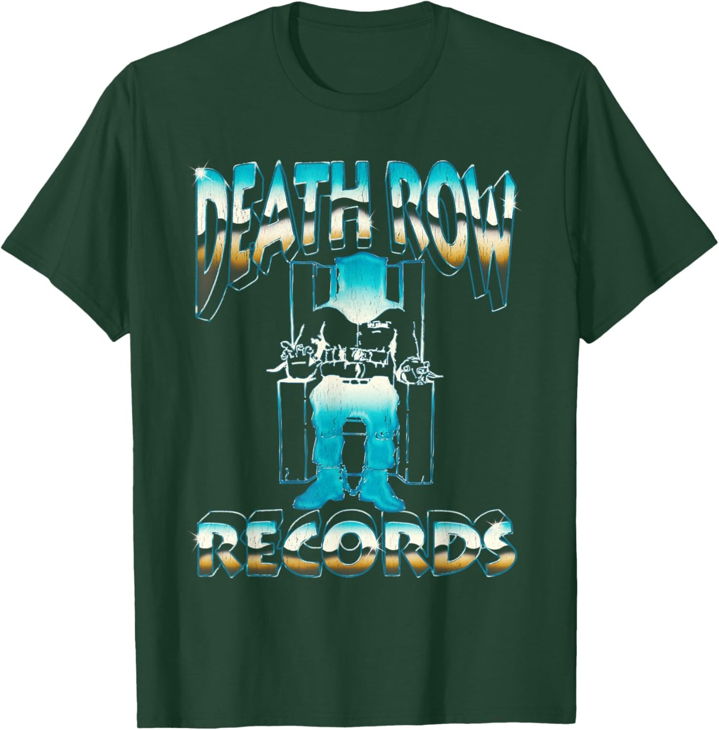Official Death Row Records Blue Fade Chair T-Shirt - T-Shirt | Forest