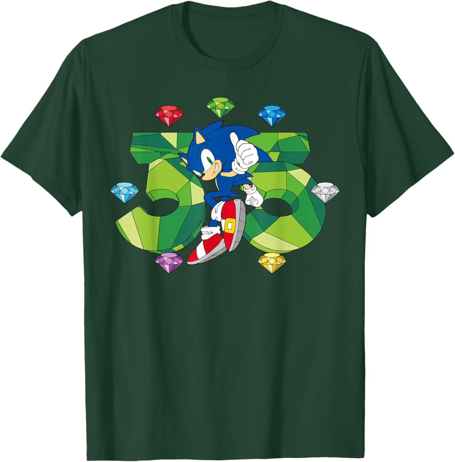 Sonic The Hedgehog - 35th Anniversary: Key Art T-Shirt - T-Shirt | Forest