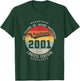 25th Birthday Gift Vintage Being Awesome 2001 25 Years Old T-Shirt - T-Shirt | Forest