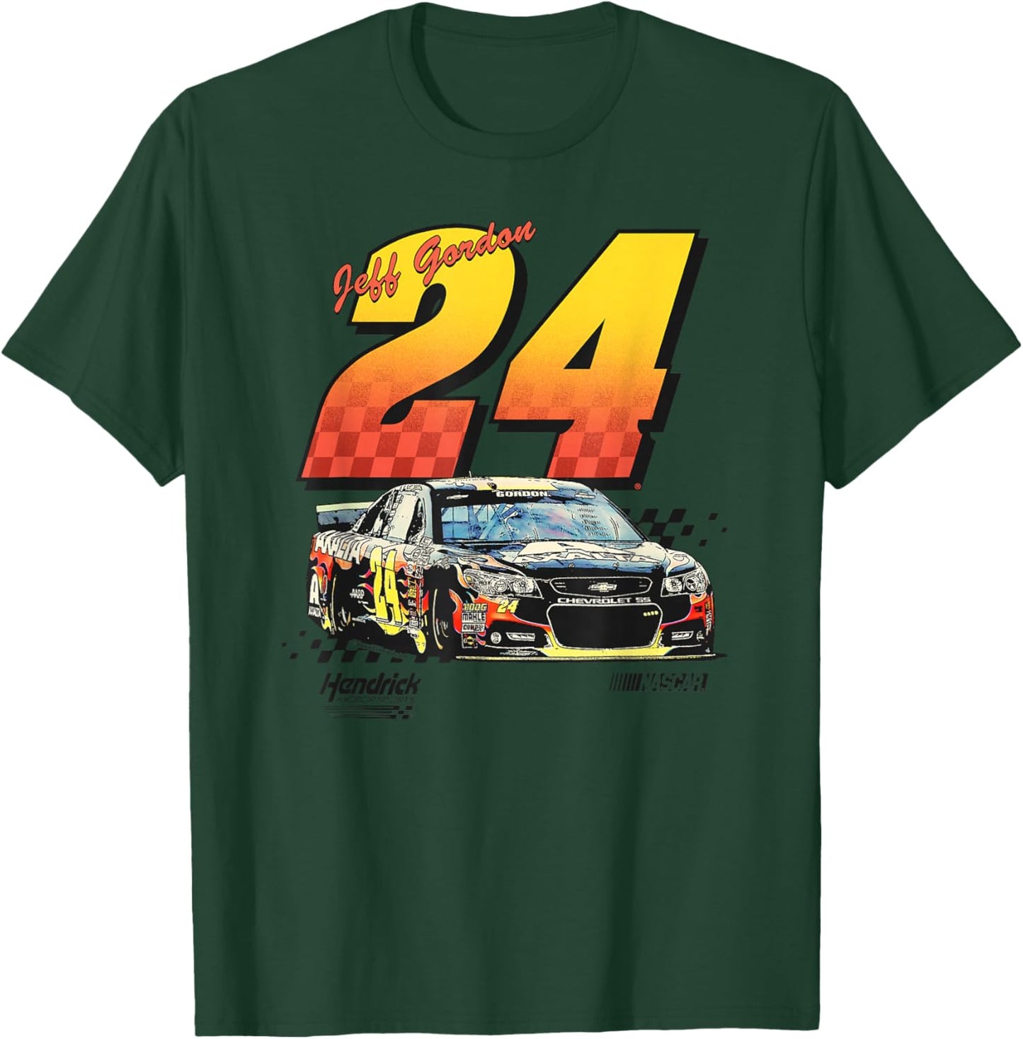 Hendrick Motorsports Jeff Gordon #24 Racing Car Poster T-Shirt - T-Shirt | Forest