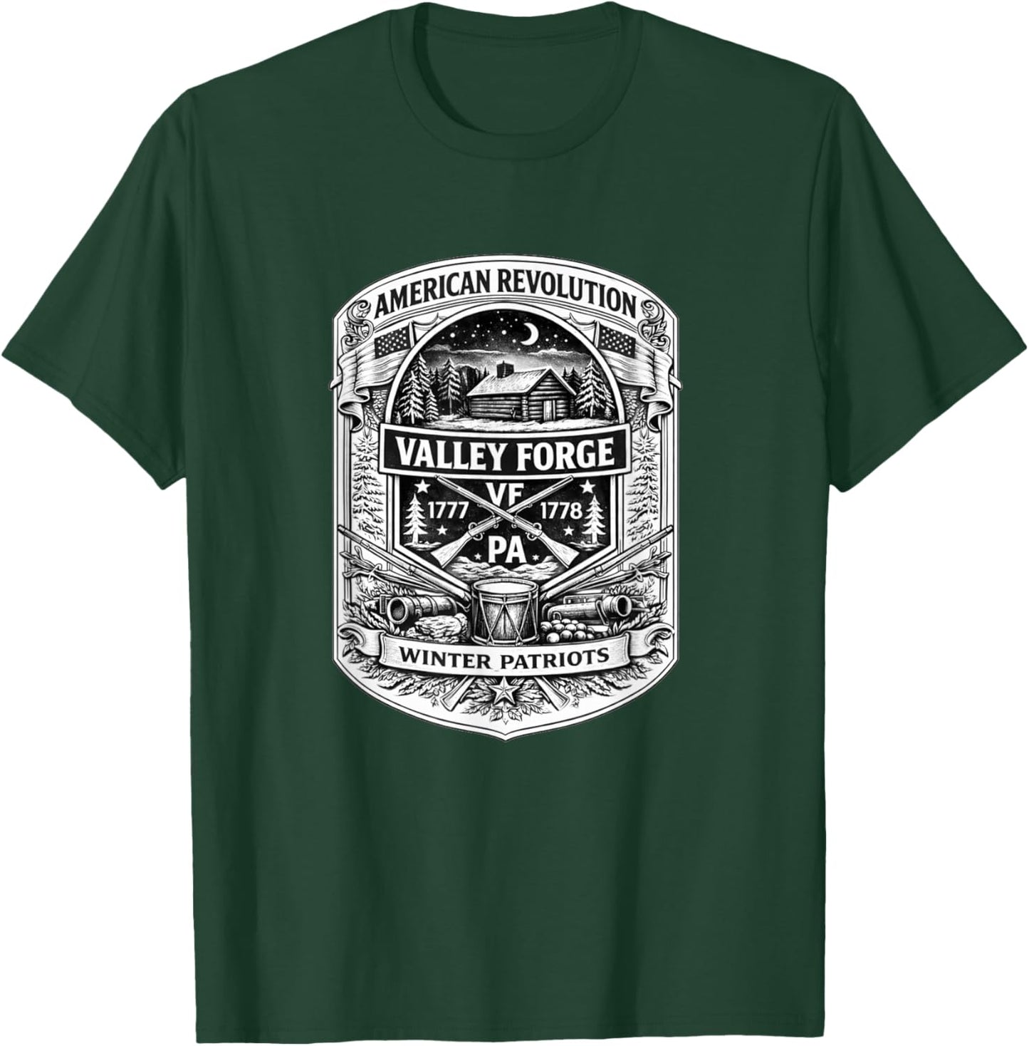 Valley Forge Pennsylvania American Revolution USA History T-Shirt - T-Shirt | Forest