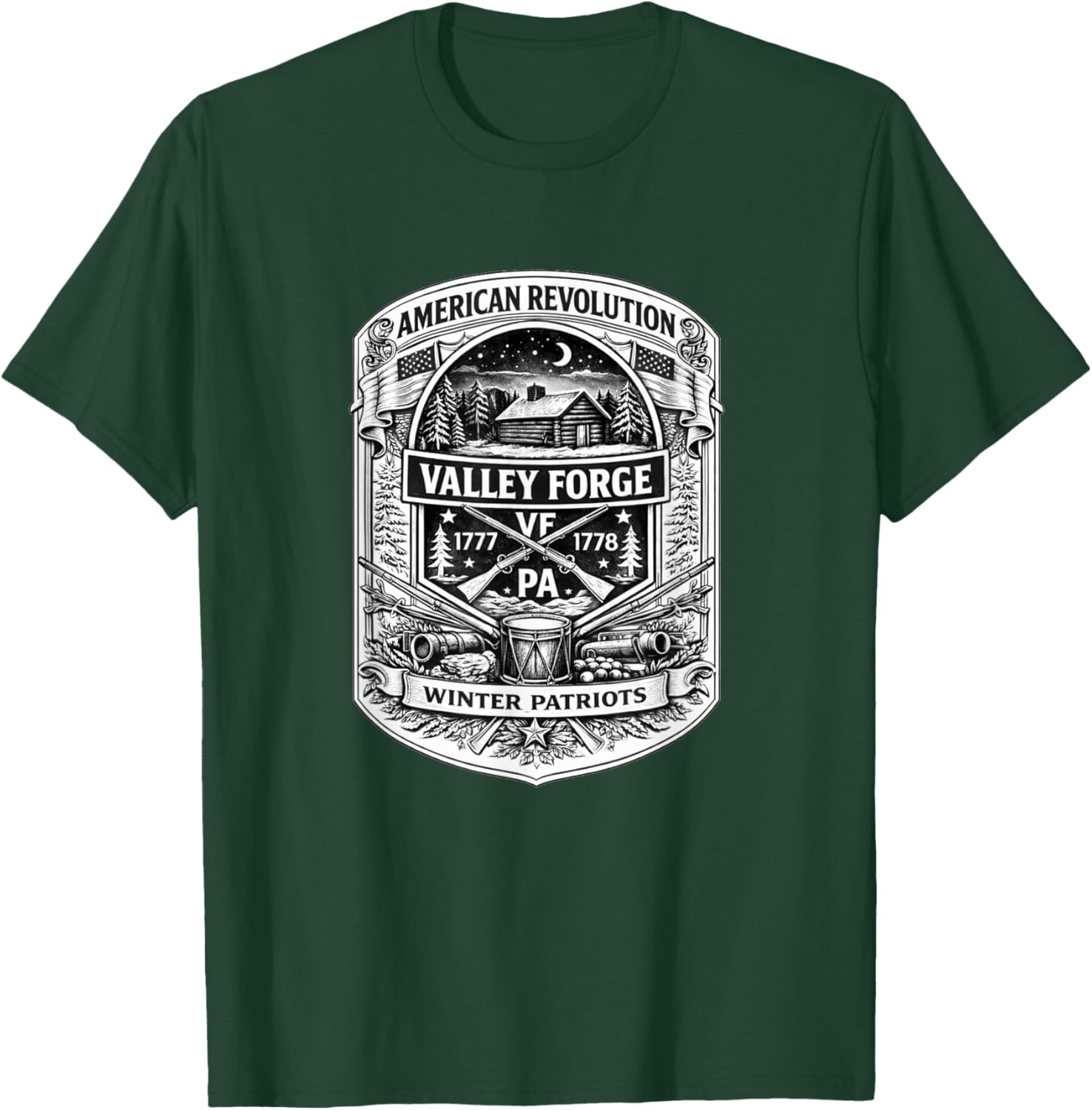 Valley Forge Pennsylvania American Revolution USA History T-Shirt - T-Shirt | Forest
