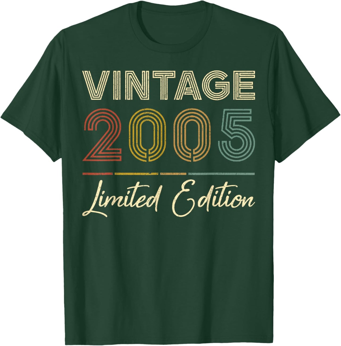 Vintage 2005 Limited Edition 21-Year-Old Gifts 21st Birthday T-Shirt - T-Shirt | Forest