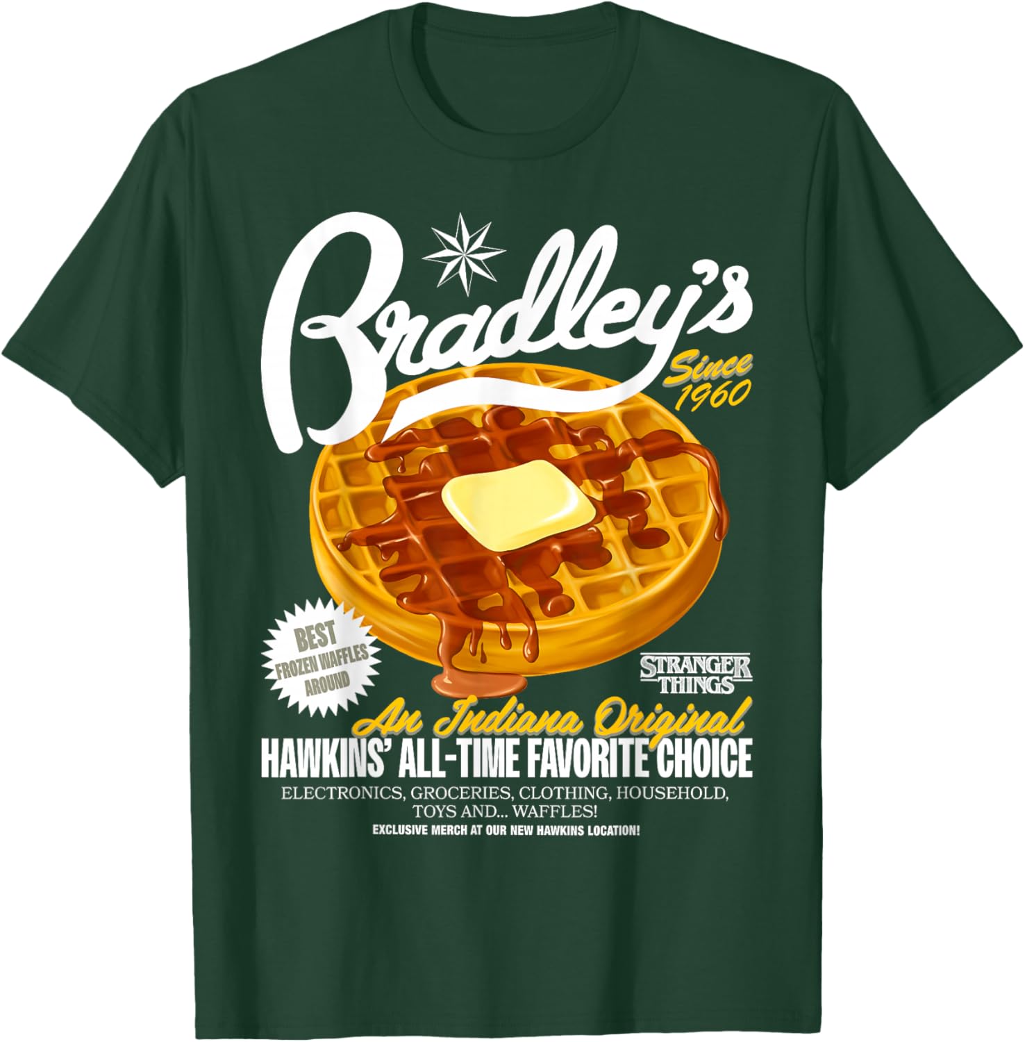 Stranger Things Season 5 Bradley's Best Frozen Waffles T-Shirt - T-Shirt | Forest