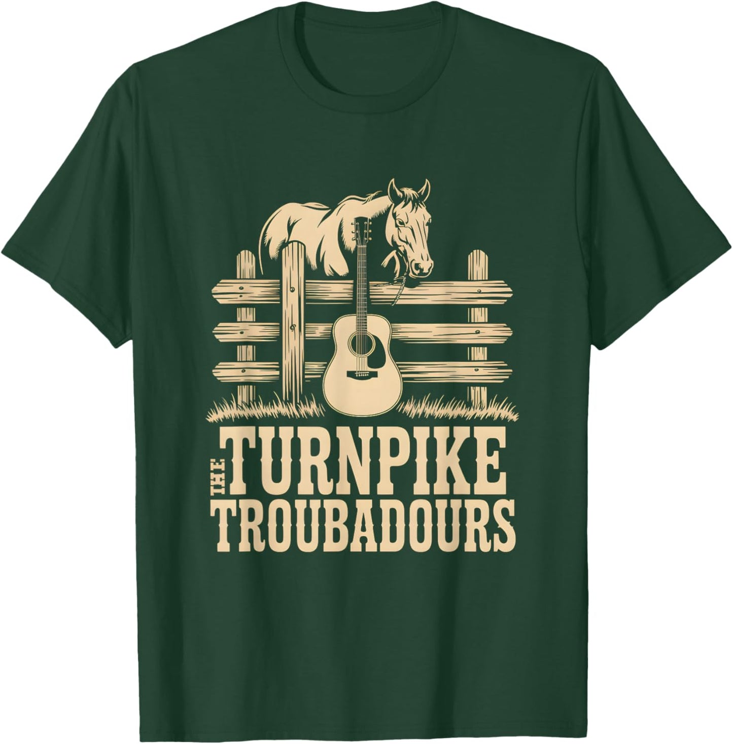 Vintage Turnpike Distressed Country Music Men Women T-Shirt - T-Shirt | Forest