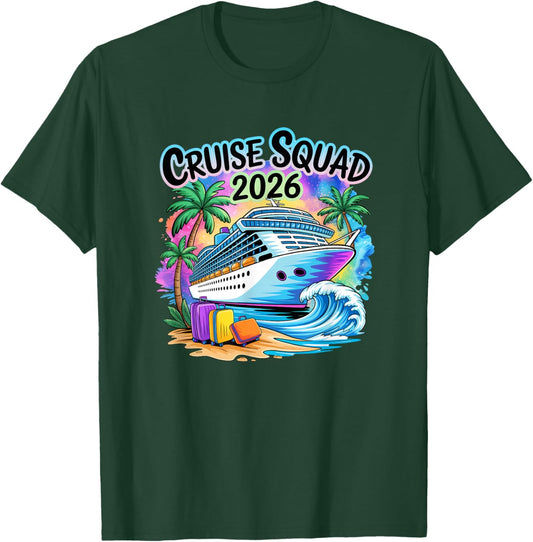 Cruise Squad 2026 Family Group Matching Summer Vacation T-Shirt - T-Shirt | Forest