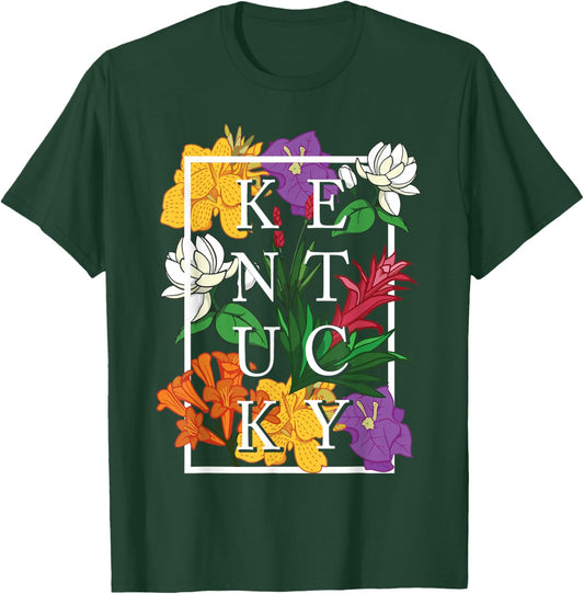 Kentucky Wildflower Pride Floral T-Shirt - T-Shirt | Forest