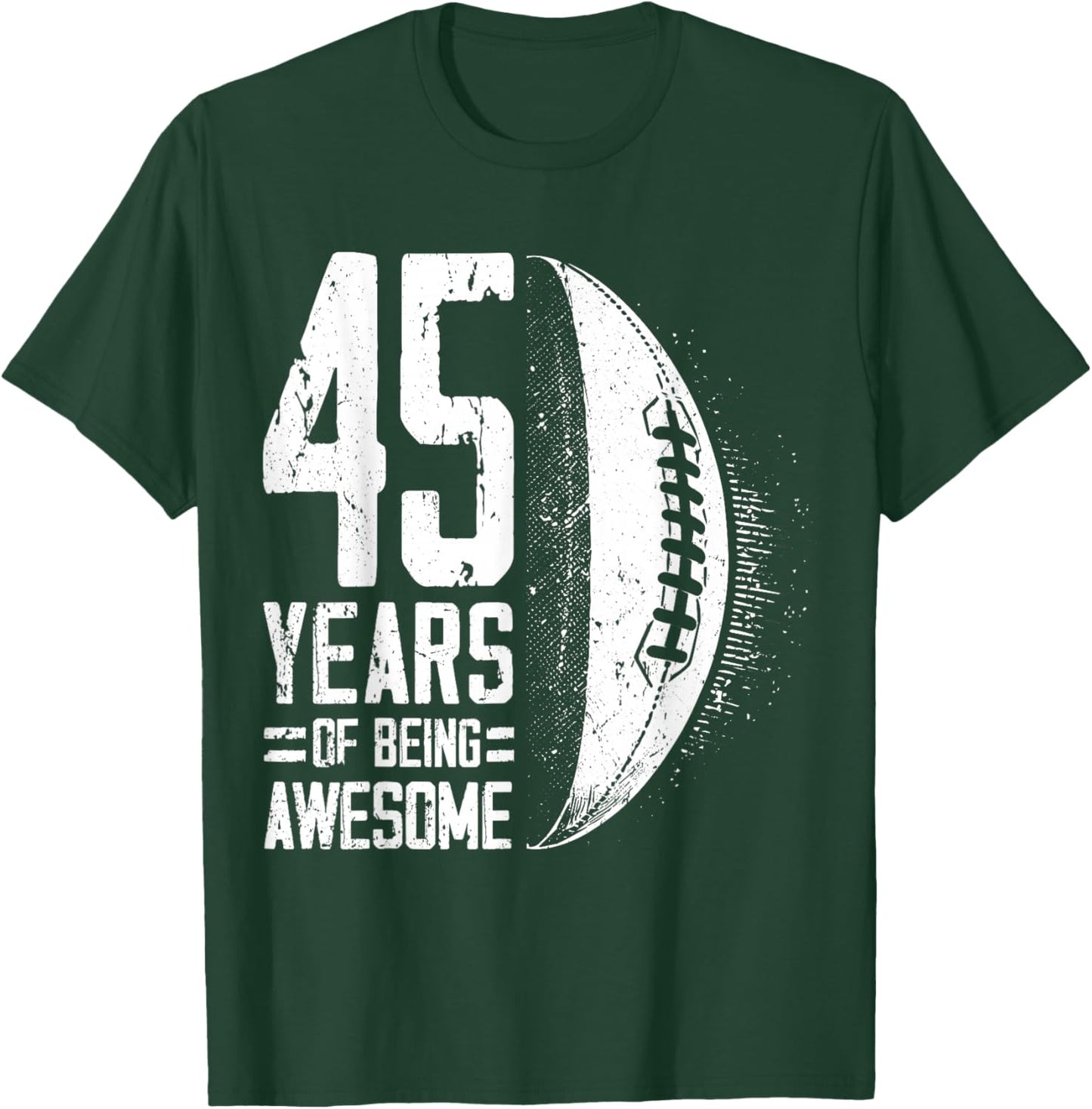 45th Birthday Rugby Player 45 Years Old Man Woman T-Shirt - T-Shirt | Forest