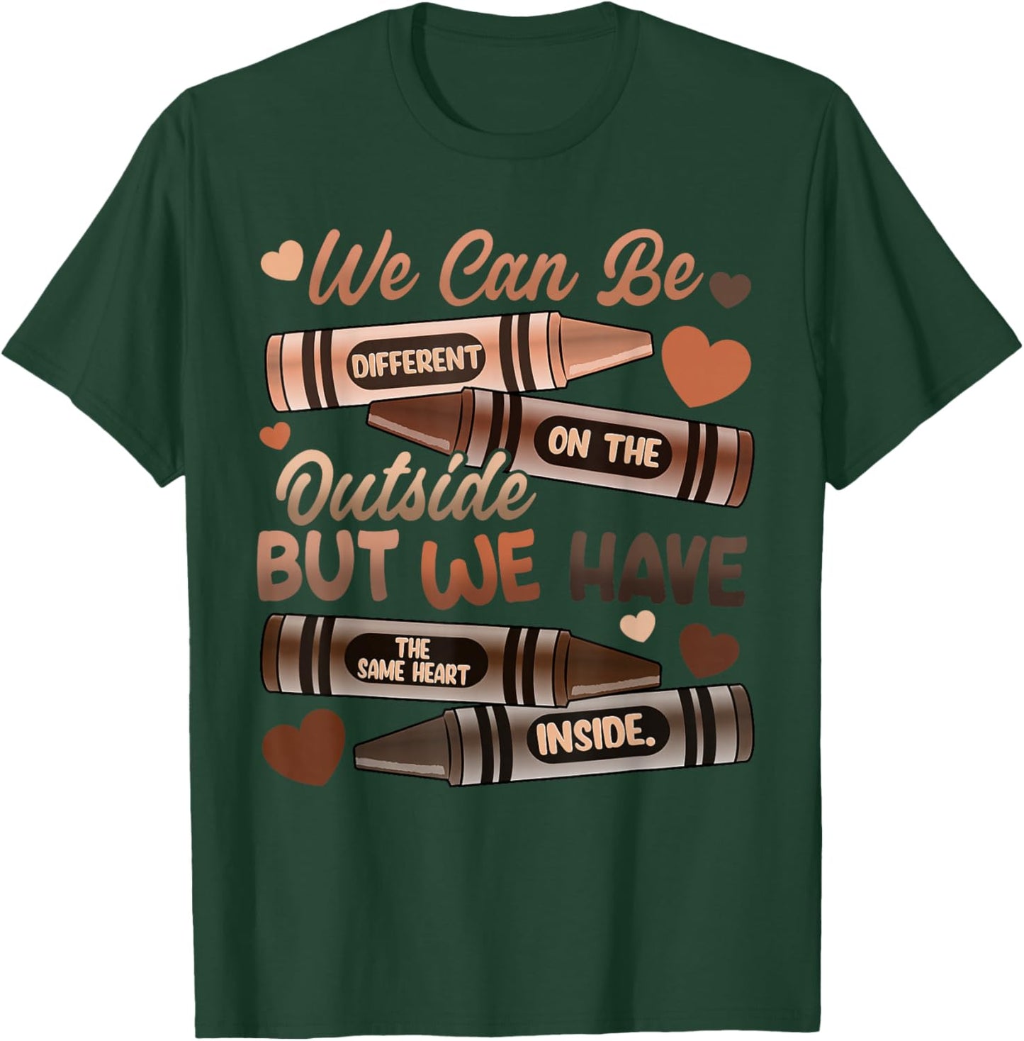 The Same Heart Inside Black History Month African American T-Shirt - T-Shirt | Forest