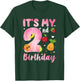 2 Year Old Girl It's My 2nd Birthday Dancing Fruit Theme T-Shirt - T-Shirt | Forest