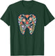 Floral Tooth Illustration Dentist Office Wall Art Nature Blo T-Shirt - T-Shirt | Forest