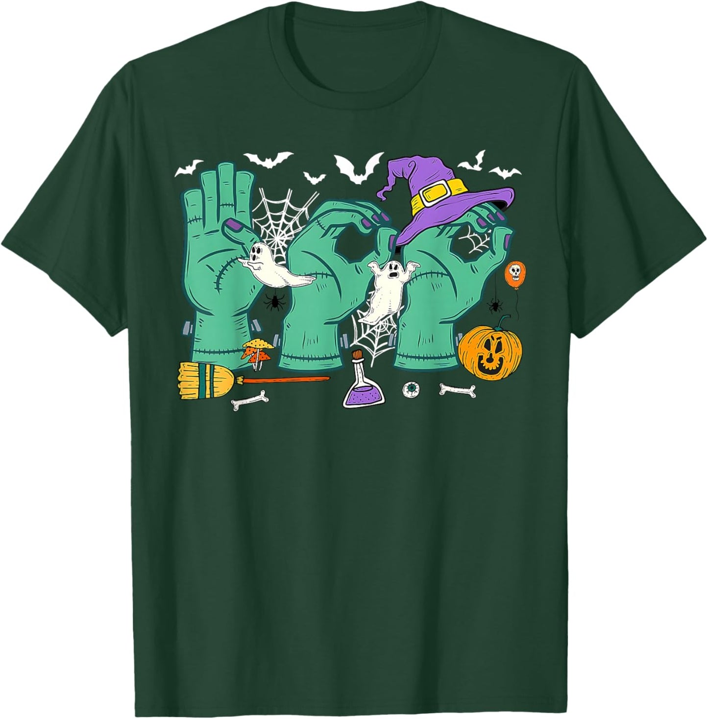 Halloween SPED Teacher Boo in ASL Boo Hands Sign Language T-Shirt - T-Shirt | Forest
