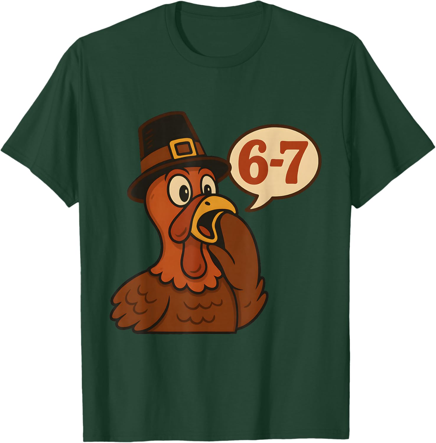 67 Thanksgiving Funny Turkey Six Seven Meme Boys Kids Saying T-Shirt - T-Shirt | Forest