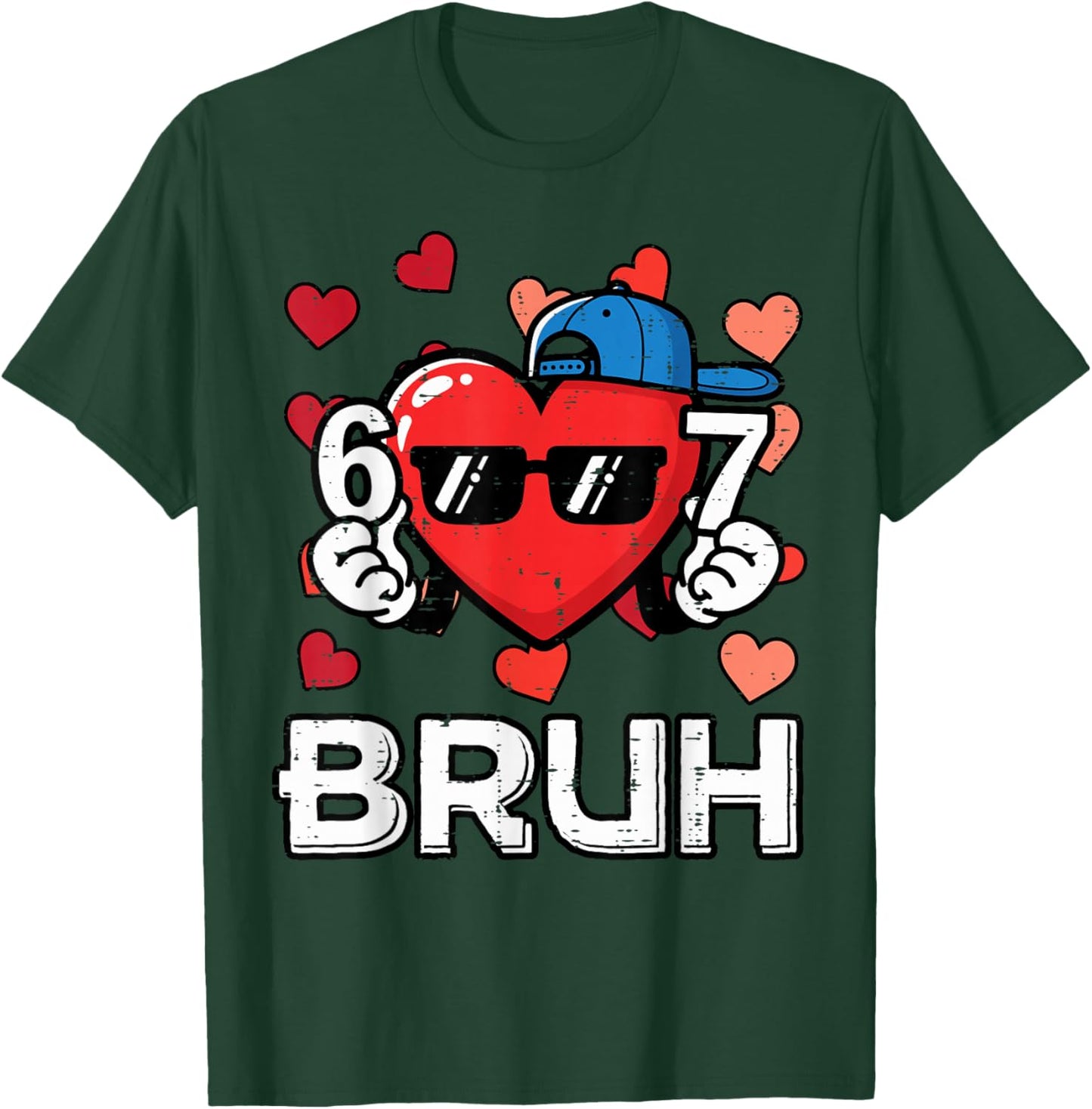 6 7 Bruh 6 7 Valentines Day Six Seven Meme Kids Boys Youth T-Shirt - T-Shirt | Forest