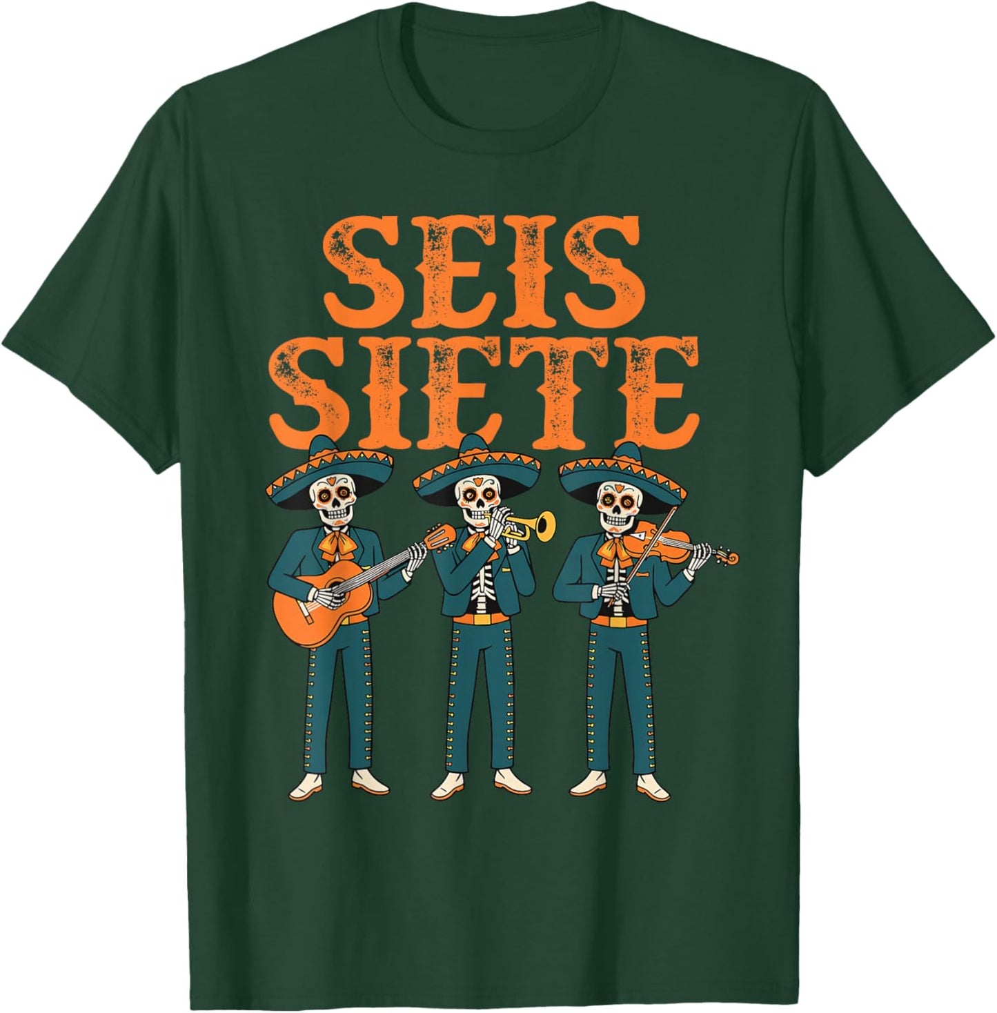 SEIS Siete Shirt Funny Six Seven 67 Meme Mexican T-Shirt - T-Shirt | Forest