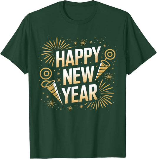 Funny Happy New Year Couple Matching T-Shirt - T-Shirt | Forest