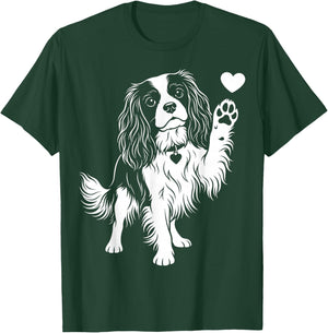 Cute Cavalier King Charles Spaniel Heart T-Shirt - T-Shirt | Forest