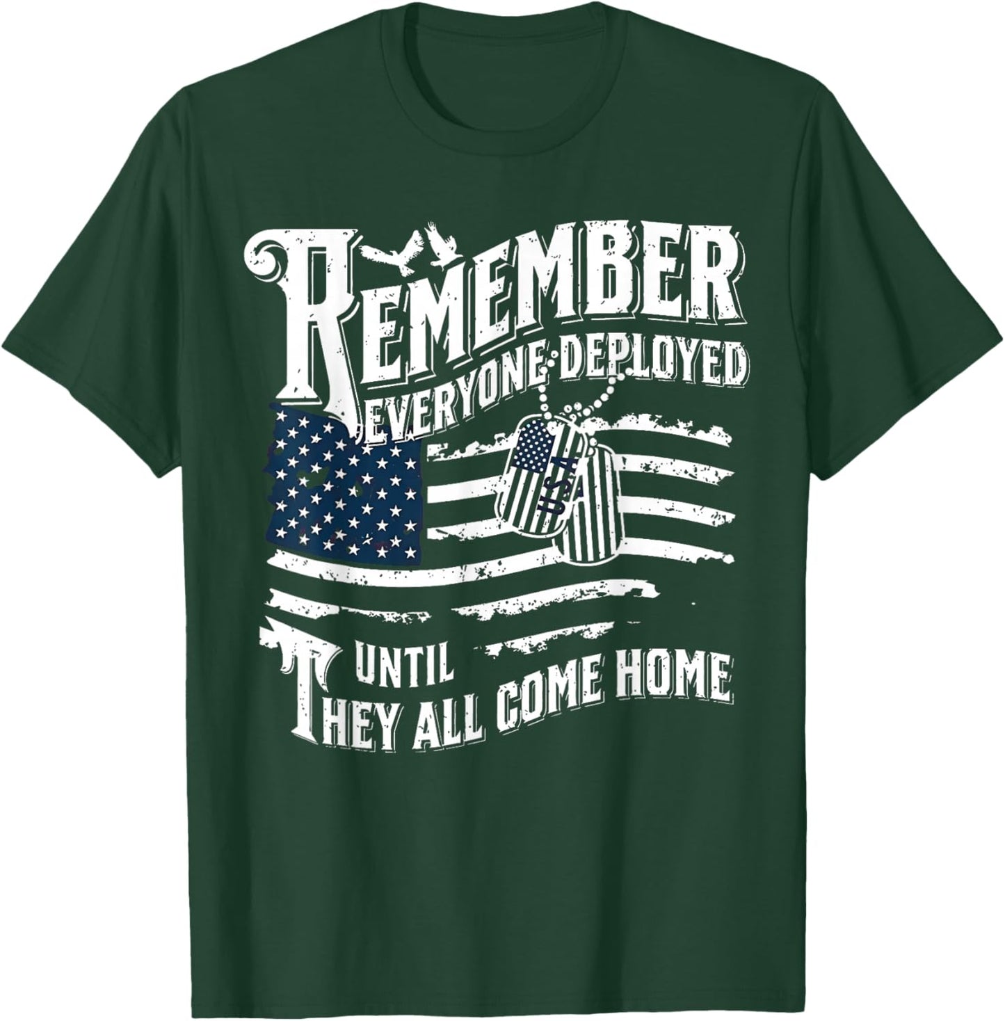 RED Remember Everyone Deployed Red Friday Military Support T-Shirt - T-Shirt | Forest
