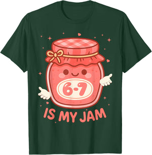 Funny 67 is My Jam Back to School Girls Kids Cute 6 7 Meme T-Shirt - T-Shirt | Forest